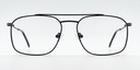 Rectangular black frame glasses front view. lightweight and stylish