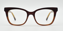 front view. All brown rounded rectangular frame.