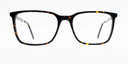 tortoiseshell colour. front view rectangular frame