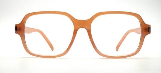 front view of light brown rounded rectangular frame