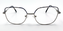 front view delicate metal frame. multi colour top of frame and silver colour rest of frame.