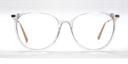 Front facing view of round frame.  clear frame