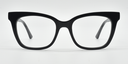 front view. All black rounded rectangular frame.