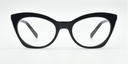 Front facing black cat's eye frame